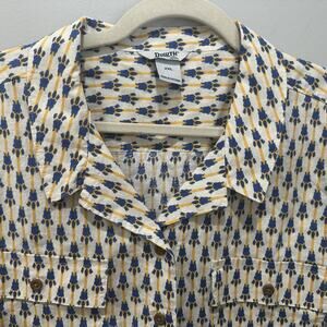 Duluth Trading Tunic Top Womens XXL Artisan Hemp Organic Cotton Shirt Pockets